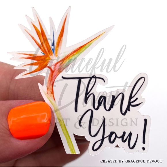 Thank You!- 2" (inches) Sticker (48ct.) [GD152-48] - Picture 4 of 4